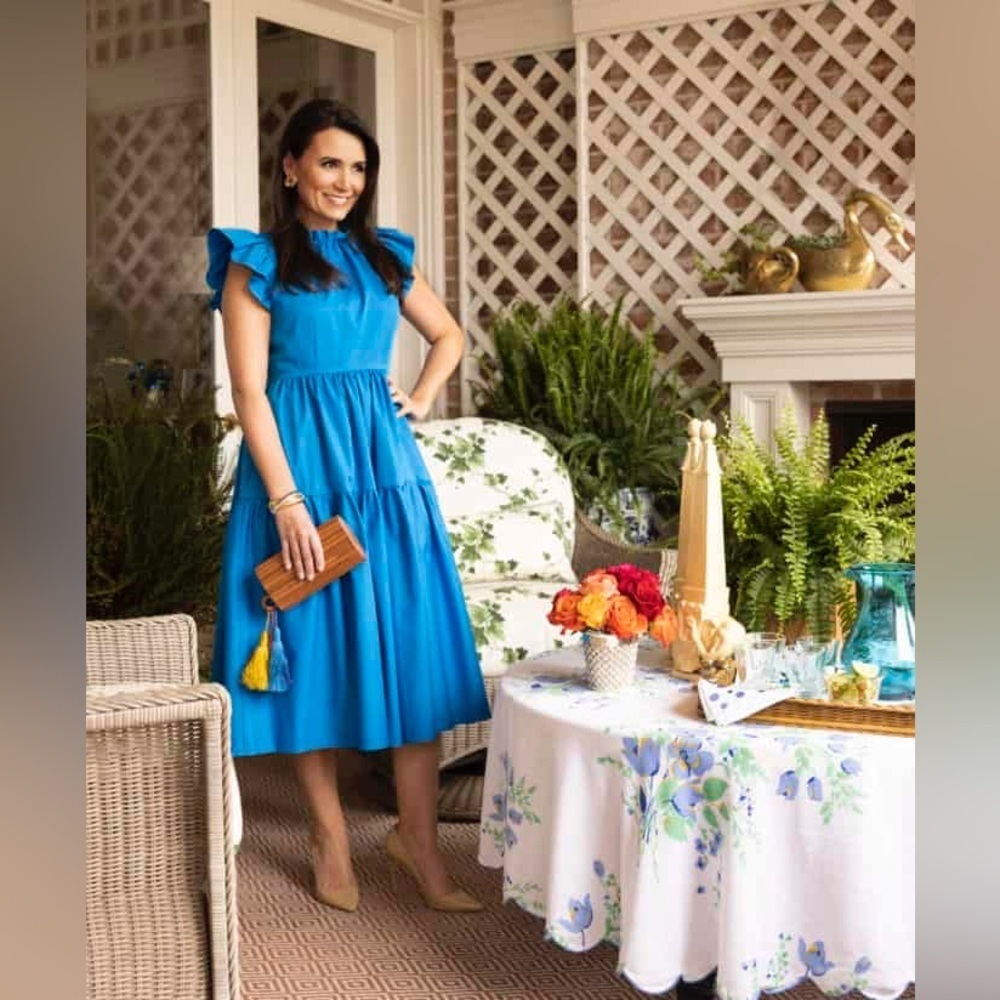 Antonio Melani NWT Royal Blue Tiered Midi Dress
